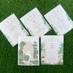 Pichwai Theme Wedding Invitation Cards